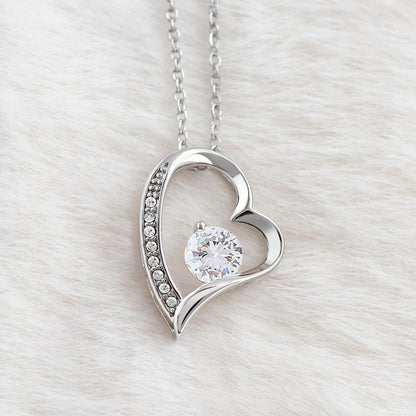 14K White Gold Necklace with Surprise Rosebox - To My Mom