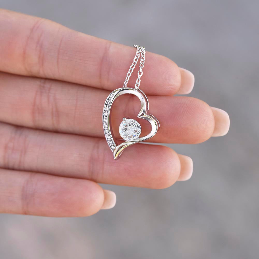 14K White Gold Necklace with Surprise Rosebox - To My Mom