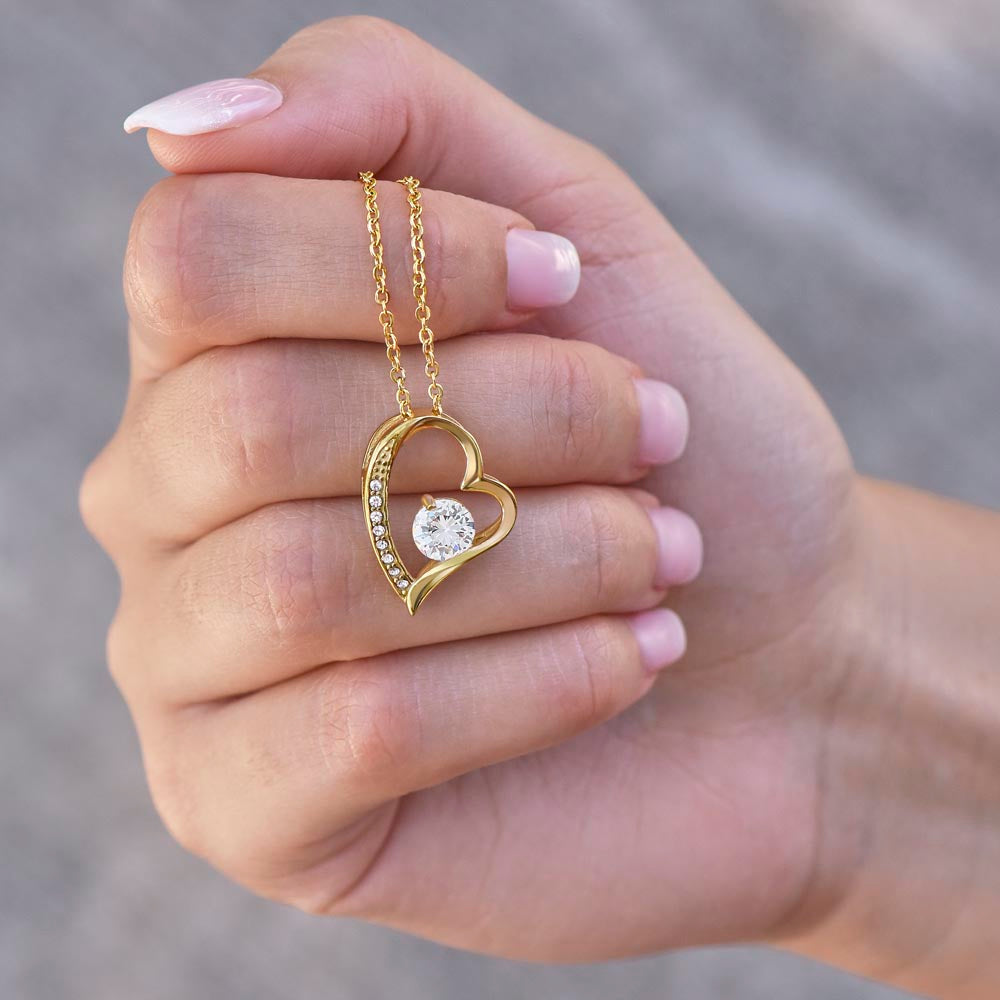 14K White Gold Necklace with Surprise Rosebox - To My Mom