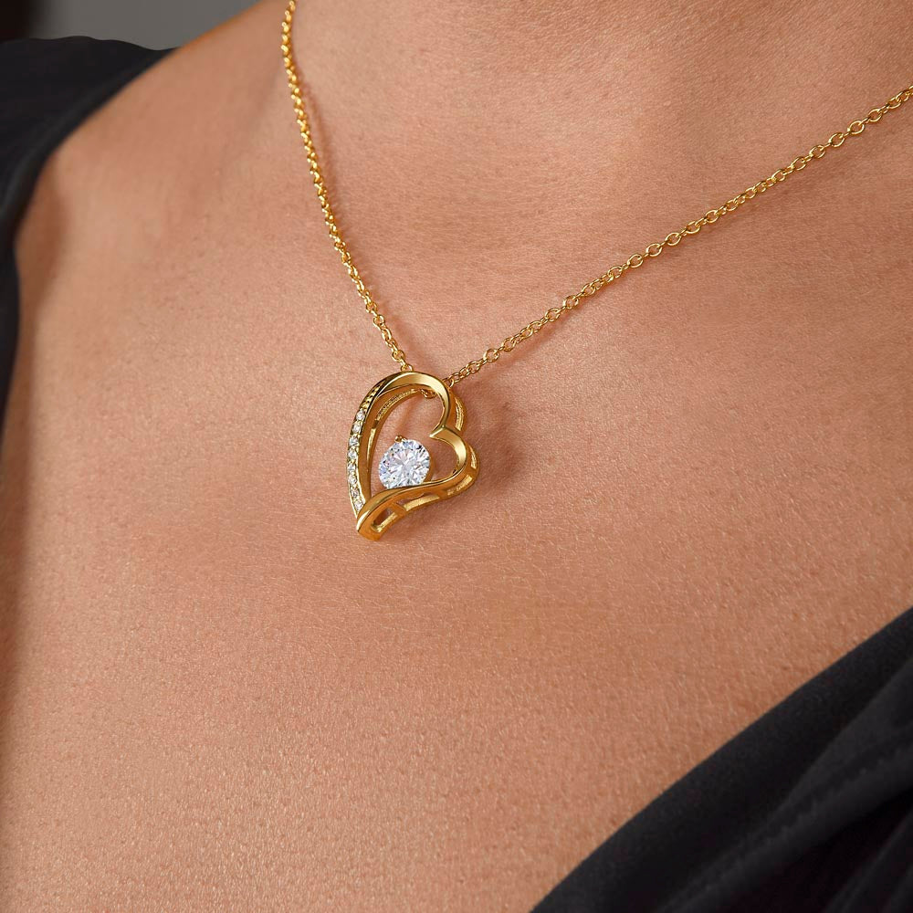 14K White Gold Necklace with Surprise Rosebox - To My Mom