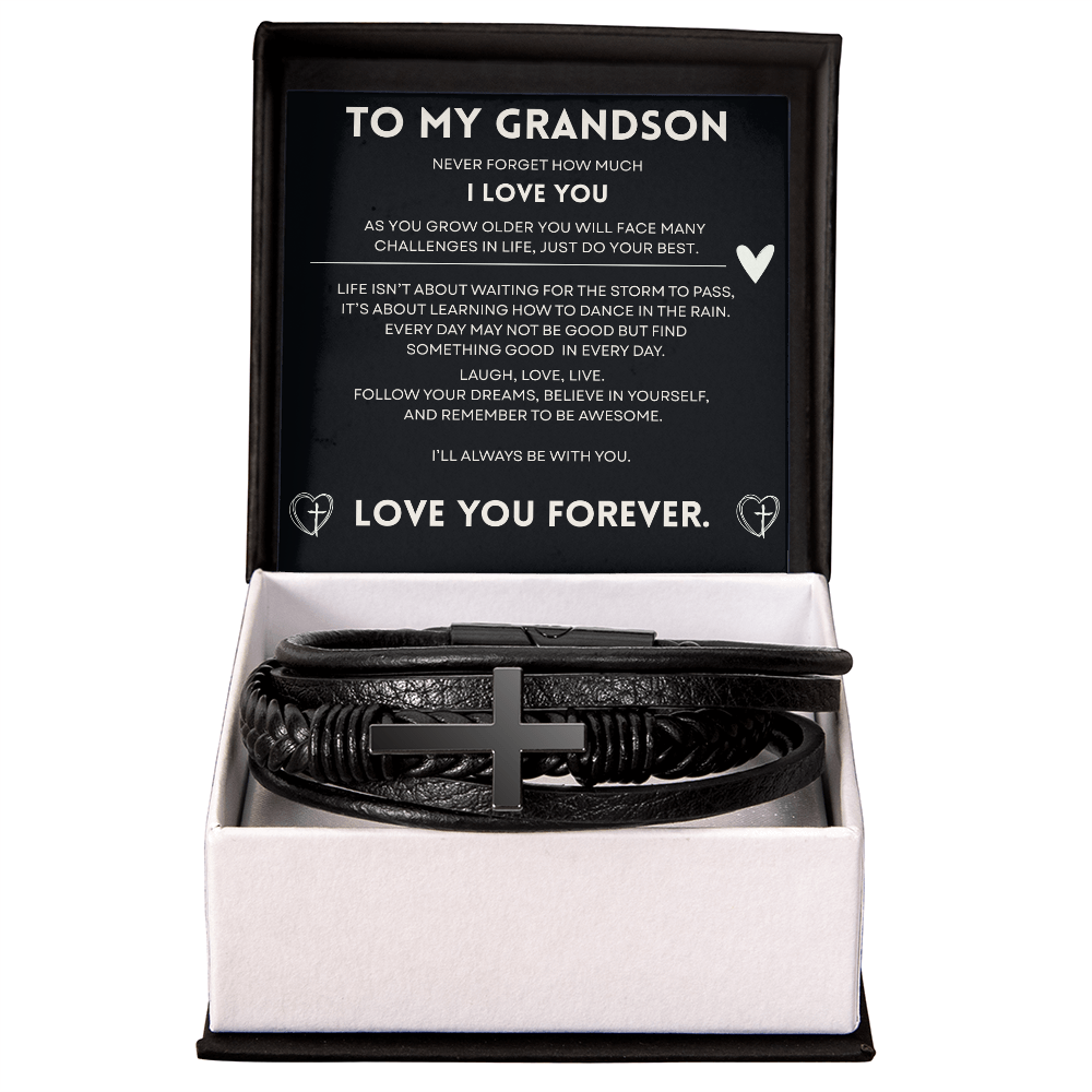 A Cherished Gift for Your Grandson: The "Always With You" Cross Bracelet