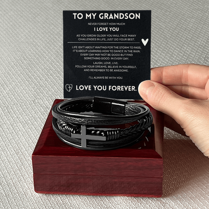A Cherished Gift for Your Grandson: The "Always With You" Cross Bracelet