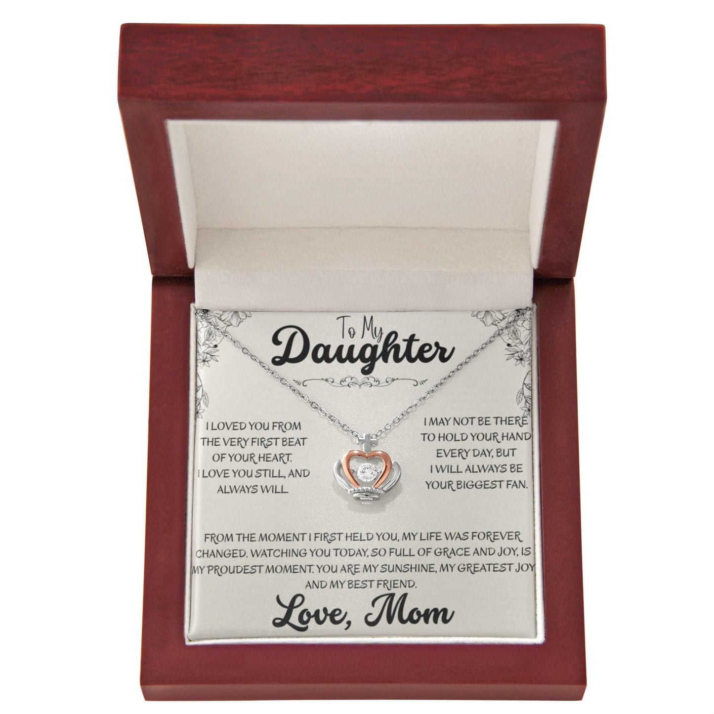 To My Daughter Crown Necklace | Heartfelt Gift From Mom